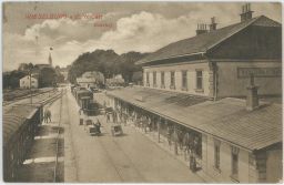 Železnice nádraží Wieselburg Erlauf Dolní Rakousy 1916