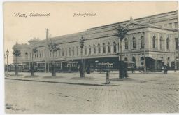 Železnice Jižní nádraží tramvaje Wien Vídeň 1909