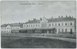 Železnice nádraží Bruntál Freudenthal nakl. Thiel 1911