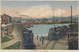 Železnice překladiště z lodí Aussig Ústí nad Labem 20. léta