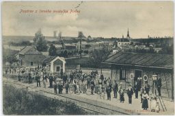 Železnice nádraží Pivín Prostějov 1906