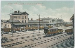 Železnice nádraží Josefov Josefstadt Jaroměř Náchod 1910