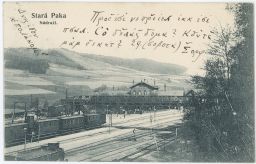 Železnice nádraží Stará Paka Jičín 1908
