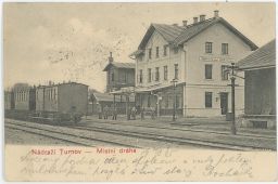 Železnice nádraží Turnov Turnau černobílá 1905