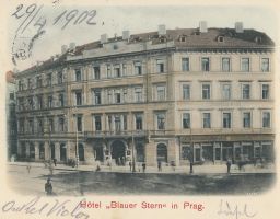 Hotel Modrá hvězda Na Příkopech - neexistující stavba