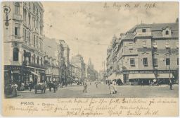 Pohled do ulice Na Příkopě kolem roku 1904