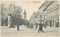 Severovýchodní část Karlova náměstí 1906