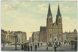Praha Vinohrady Purkyňovo náměstí s kostel sv. Ludmily