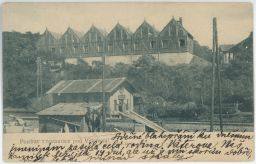 Železnice nádraží Praha Vinohrady Restaurace Pod Vítkovem 1903