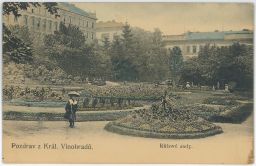 Praha Vinohrady Růžové sady cca 1900