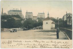 Praha Vinohrady Kaple svaté Rodiny Nuselské schody 1906