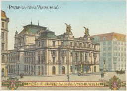 Praha Vinohrady Městské divadlo Purkyňovo náměstí 1907