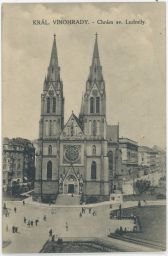 Praha Vinohrady Kostel sv. Ludmily na Purkyňovovo náměstí
