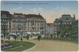 Praha Vinohrady Purkyňovo náměstí pohled na sever