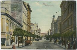 Praha Žižkov Prokopova reklamy Bezovka 1907