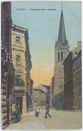 Praha Žižkov Palackého Hospoda U Tábority Domobrana VKKV 1915