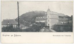 Železnice most Praha Žižkov restaurace Pod Vítkovem