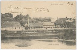 Praha Libeň Zámecký vrch přístav foto Jedlička nakl.Rada 1903