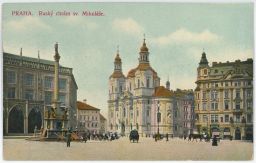 Ruský chrám sv. Mikuláše na Staroměstském náměstí roku 1909.