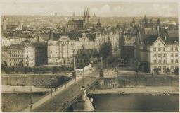 Panoramatický pohled na Josefov, kolem roku 1934