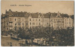 Praha Karlín Riegrovo dnes Lyčkovo náměstí 1924