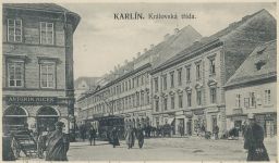 Praha Karlín Královská třída dnes Sokolovská 1906