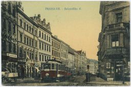 Praha Holešovice Belcrediho třída dnes Milady Horákové 1899