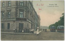 Praha Holešovice U Královské obory tramvaje Josef Kašpárek 1907