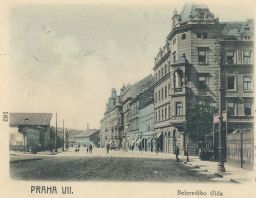 Praha Holešovice Belcrediho Milady Horákové 1906