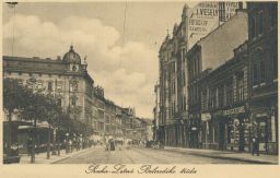 Praha Holešovice Letná Belcrediho třída Billa reklamy 1919