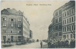 Praha Nusle Havlíčkova třída roku 1914 s hostincem