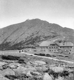 Krkonoše, Sněžka a Obří bouda, ze stereonegativu