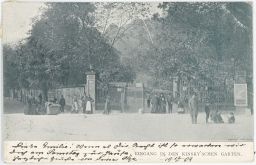 Praha Smíchov Vstup do Kinského zahrady 1902