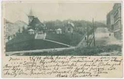 Praha Smíchov Park sv. Anny restaurace Skalka nakl. Stohr 1899
