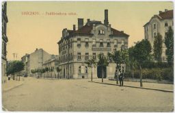Praha Smíchov Masná tržnice Poděbradova dnes Kováků 1912