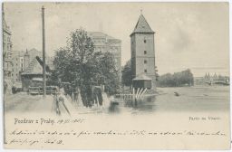 Praha Smíchov Malostranská vodárna Vltava F.J.P. 1905
