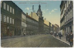 Praha Smíchov Kinského třída Štefánikova radnice 1918
