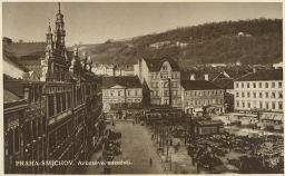Praha Smíchov Arbesovo náměstí trhy tramvaj Karel Kuklík protektorát