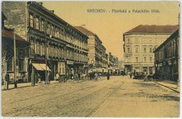 Praha Smíchov Plzeňská Palackého třída import kávy Krejčí tramvaje