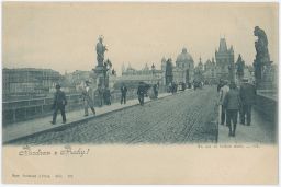 Praha Sv Jan Karův most staroměstská část Bellmann 1900