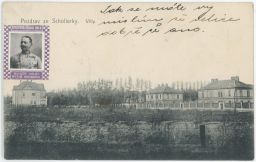 Praha Pozdrav ze Schöllerky ministr války Krobatin 1916