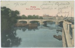 Praha most císaře Františka nakl. Zuna 1906