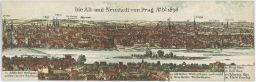 Praha roku 1636, Staré a Nové Město s Vltavou