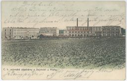 Praha Dejvice c.k. vojenské zásobárny nakl. Řožďalovský 1908