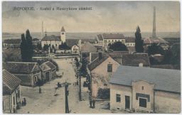 Praha Řeporyje Kostel sv. Petra a Pavla a Masarykovo náměstí
