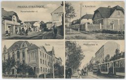 Praha-Strašnice škola tramvaj Novostrašnická V Rybníčkách Vinohradská