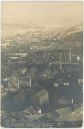 Praha Hlubočepy Zlíchov továrny železnice celkový pohled
