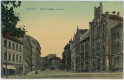 Praha Podskalí radnice Sokol prodej nábytku 1917