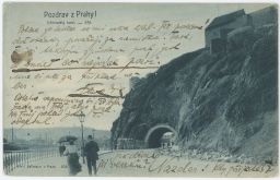 Praha Vyšehrad tunel z jižní strany Bellmann 1906