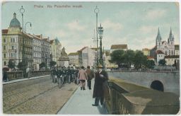 Praha Palackého most Emauzy armáda1902